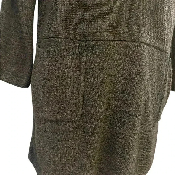 Soft Surroundings cowl neck tunic marled charcoal gray small patch pockets - Picture 5 of 12